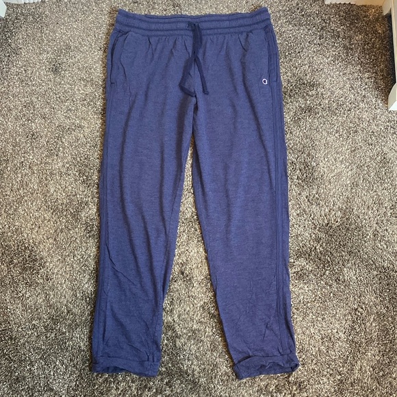 Champion Women’s Heather Blue Lightweight Joggers Loungewear Sz L - Picture 1 of 6